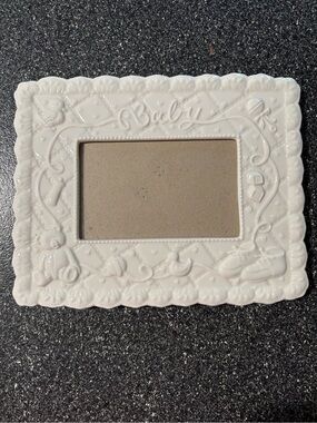 Baby Ceramic Picture Frame in White